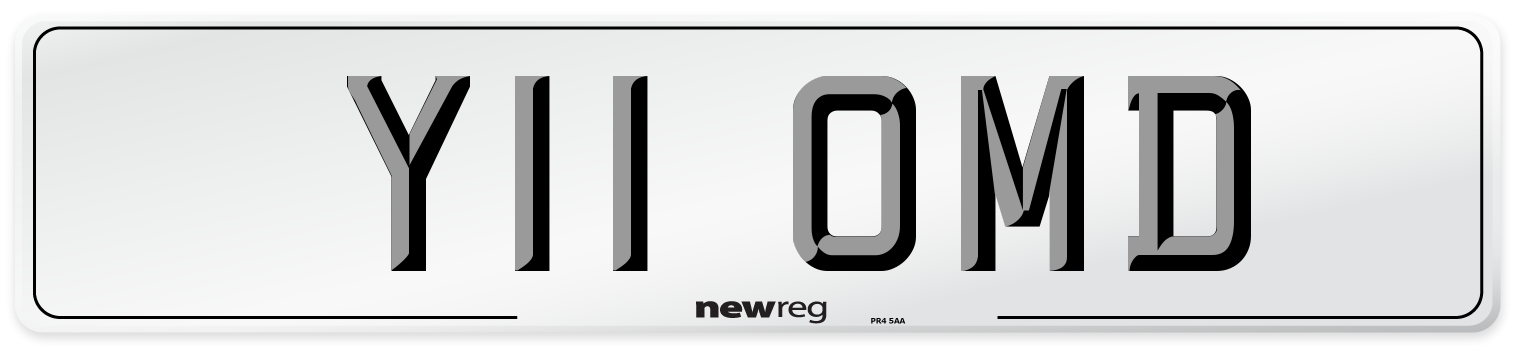 Y11 OMD Number Plate from New Reg